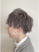 フラグス(FLAGS)&nbsp;メンズカット×ケアブリーチ×グレージュ×ツーブロック