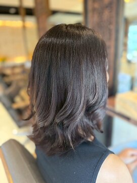 ヘアリゾート粋 ティガ 池袋店(tiga) 艶髪ウェーブ/髪質改善/透明感カラー/ダークブラウン