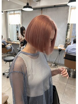 ロマリア ヒルズ 表参道 原宿(Lomalia HILLS) LomaliaHILLS ハイトーンオレンジカラーボブ