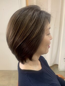 暗くなり過ぎず魅力的な大人の髪色に『白髪染め』柔らかで透明感ある髪に♪/オーガニックカラーも◎