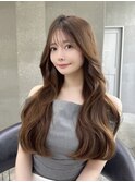 レイヤーカット小顔に見せるヘア/韓国ヘア/髪質改善/福岡/博多