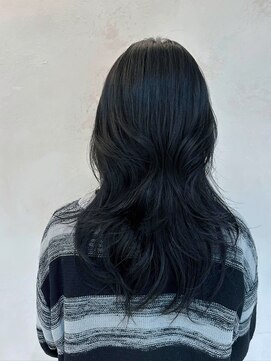 セブンルックス(7LOOKS) 【髪質改善】ブラックカラー×ロングレイヤー韓国