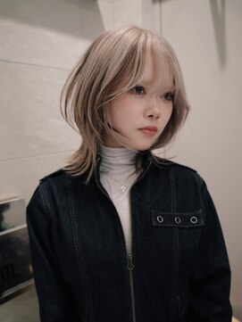 ピークアブー 原宿ハラカド(PEEK-A-BOO) デザインカラー/ハイトーンカラー/レイヤーカット/ウルフ