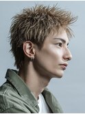 ベリショスパイキーショートべリーショートアップバングメンズ