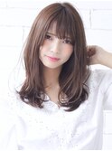 春夏髪うるふわレイヤー×ミントベージュ