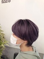 ヘアーコレクトニコ(hair collect nico)&nbsp;ラベンダーパープル×マッシュショート