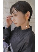 大人可愛い20代30代40代黒髪前下がりショートボブ丸みショート◎