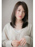 チャコールグレー小顔前下がりストレート301Y川口20代30代40代