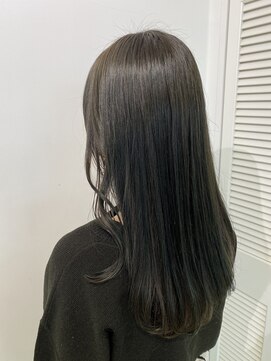 アドラーブル 万代店 (adorable) 【インナーカラー】濃いめオリーブ　ラベンダー　【韓国風】