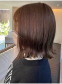 胡桃色ボブ/グレーベージュ