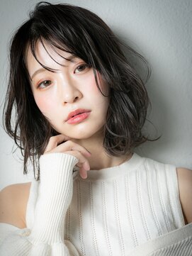 カバーヘア ブリス 北浦和(COVER HAIR bliss) アッシュブラック黒髪小顔エアリーミディ204s北浦和20代30代40代