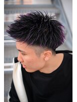 スピンオフシフト(SPIN-OFF SHIFT) 紫メッシュ短髪