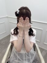 【ヘアメ】絶対的可愛い！編みカチュ×片耳ヒツジ＊新井