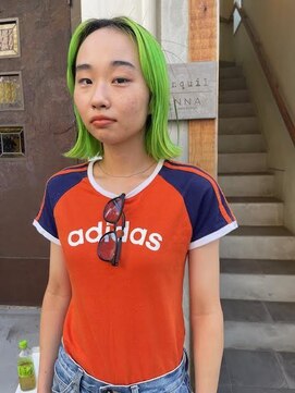 カンナ オーガニック ヘアデザイン(CANNA ORGANIC & HAIR DESIGN) ライムグリーンボブ