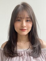 ワイドバング斜めバングこなれホワイトブロンド愛され