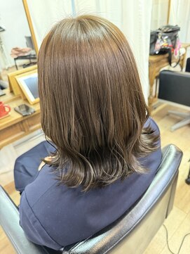 アルベリー ヘアーアンドスパ 浜松上島店(ALBELY hair&spa) ダブルカラー無し！一回のカラーでこの明るさ透明感