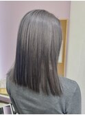シルバーグレー【ブリーチ、ミディアムボブ】