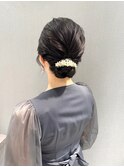 結婚式お呼ばれヘア/ヘアセット/シニヨンアレンジ