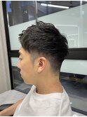 メンズツーブロックショート
