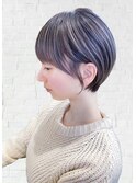 ショートxラベンダーグレージュ