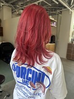 エルム 原宿 表参道(yelm)&nbsp;レイヤーカット/レッドカラー/ブリーチ1回
