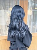 ネイビーブルーブルーブラックブルージュカラーダークグレー黒髪