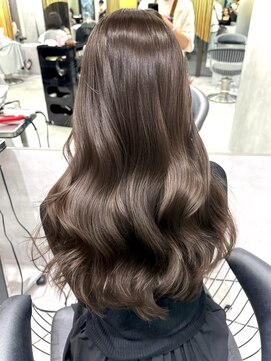 シティ(CITY) オリーブカラー グレージュ レイヤーカット ロングレイヤー