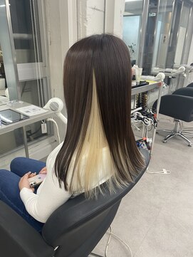 エイト プラット 渋谷2号店(EIGHT plat) 抜きっぱなしブロンド　インナーカラー　9/5