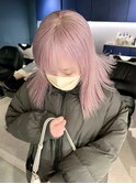 桜ピンク/ロング/レイヤーカット/ウルフカット/横浜