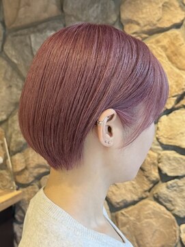 ルイ(ROUIS produced by LUCK 津田沼) ROUIS 津田沼 丸みショートモーヴピンク/ピンクベージュ/津田沼