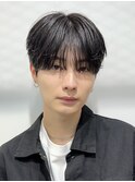 名古屋栄シースルーマッシュメンズ毛流れニュアンスパーマ緩め