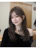 韓国風パーマ/コテ巻き風パーマ/韓国ヘア/レイヤーカット/パーマ