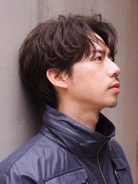 テン 心斎橋(tenn.) フェザーショートフェザーパーマニュアンスパーマショートヘア