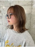 大人上品シークレットハイライトベージュ透明感立体感ナチュラル
