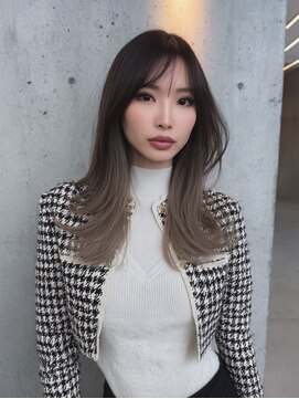 シエラ 心斎橋(CIERA.) ヘアカラー成人式バレイヤージュセミロングくびれボブ