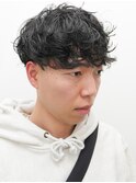 メンズカット波巻きツイストスパイラルツーブロック0302