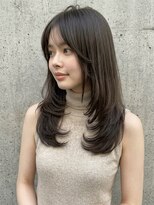 カバーヘア ブリス 志木南口駅前店(COVER HAIR bliss)&nbsp;ロングウルフレイヤー/ダークアッシュ/透明感ブリーチなしp志木