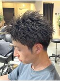 スパイキーショート　ピンパーマ　ツイストスパイラル