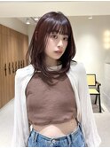 コーラルベージュ/顔周りカット/レイヤーカット/韓国巻き/銀座