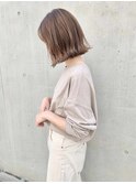 くびレイヤーエモージュ前髪モテベージュレイヤーミディ/吉祥寺