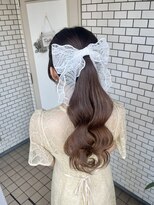 フェリーチェ 六本木店(Felice)&nbsp;ポニーテール 巻き髪 リボン イベントヘア 推し活ヘア 参列ヘア