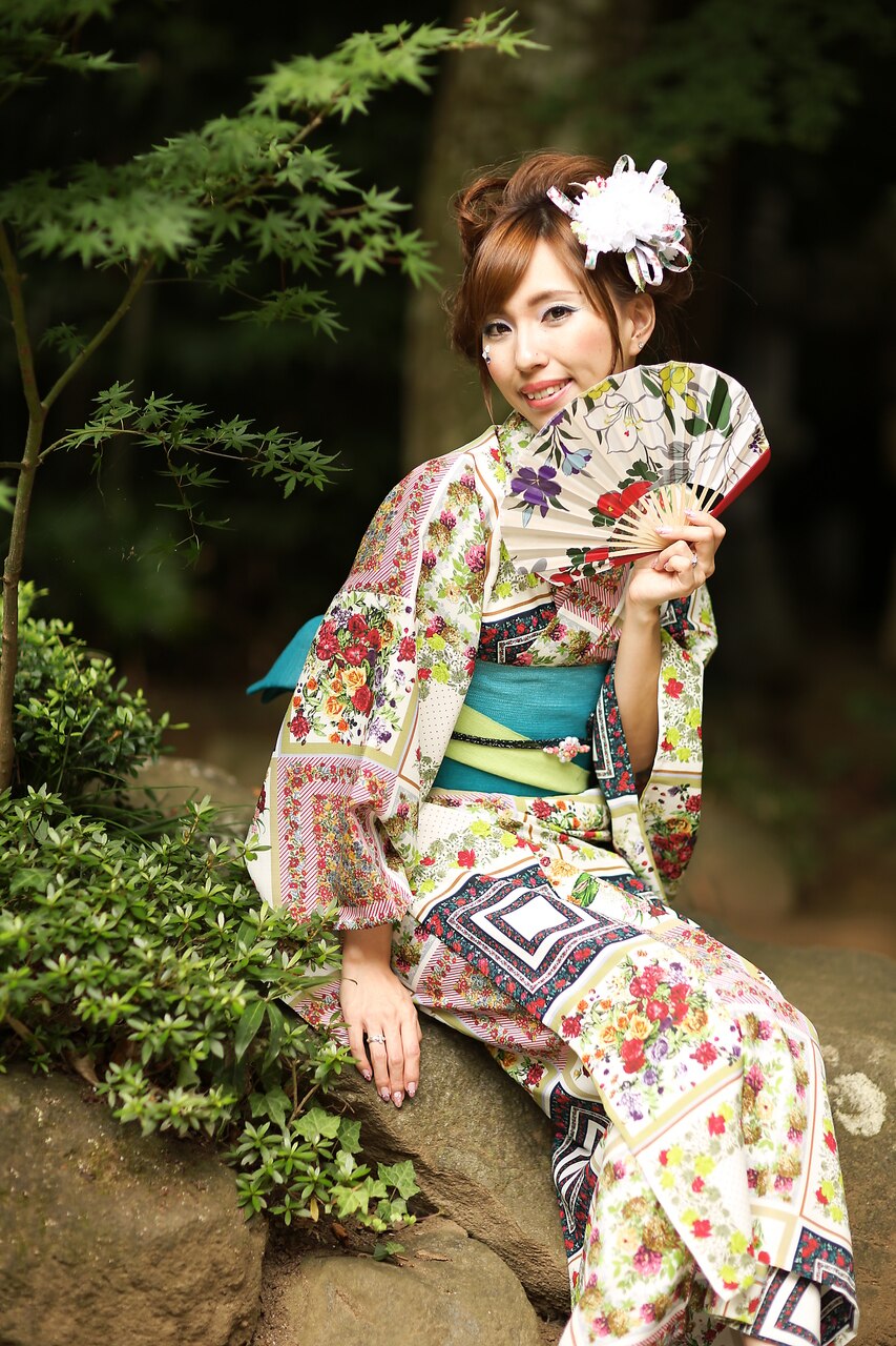 新品 ふりふ☆人気柄 ふりふ浴衣 レディース浴衣＋へこ帯 クロミセット