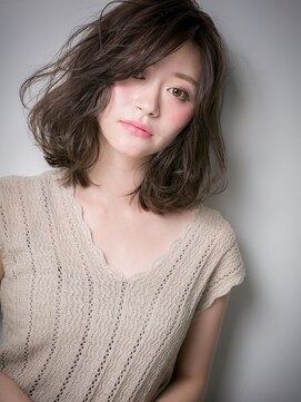 モッズヘア 越谷(mod's hair) 黒髪がセクシー♪くせ毛風無造作小顔セミディw越谷20代30代40代