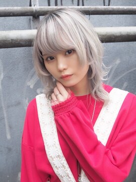 リアイス(Re:ICE) ミニウルフ/くすみブルー/流れるレイヤー/インナーハイライト