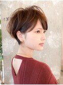 ふわっとくせ毛ショートボブ/束感ショート/30代40代50代