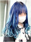 ☆☆ブルー系エクステアレンジ☆☆町田/町田駅/インナーカラー