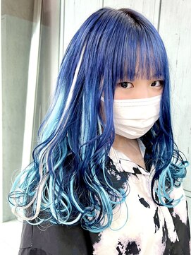 ミーナ バイ ワンズ 町田(mina by one's kyougoku) ☆☆ブルー系エクステアレンジ☆☆町田/町田駅/インナーカラー