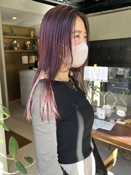 ヘアー アイス ルーチェ(HAIR ICI LUCE) 暖色カラーのストレートスタイル/落合