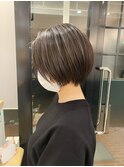 【宇佐美勇磨】ショートボブ/グレージュ/ハイライト