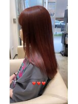 ラウブロッサム 大宮西口店(Lau Blossom)&nbsp;チェリーレッド × レイヤーカット